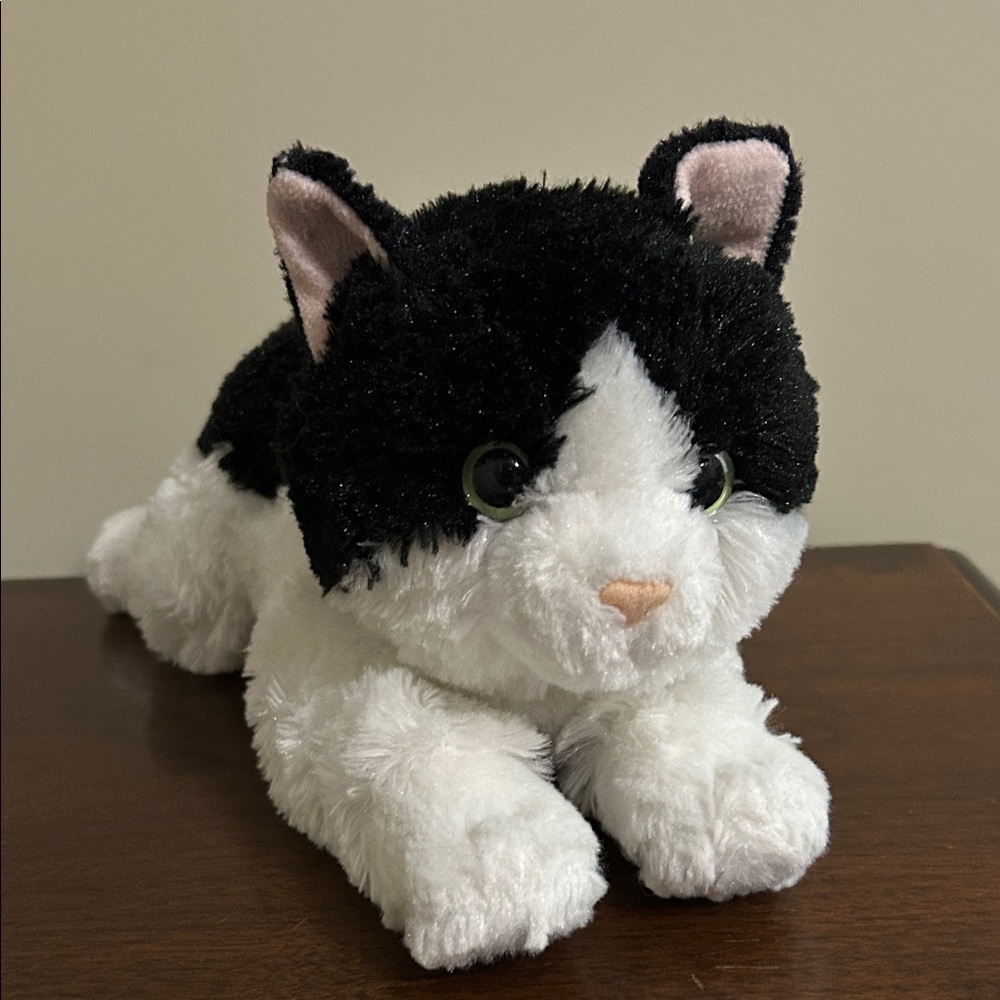Aurora Tuxedo Black & White Oreo Cat 10” Flopsie Plush Stuffed Animal